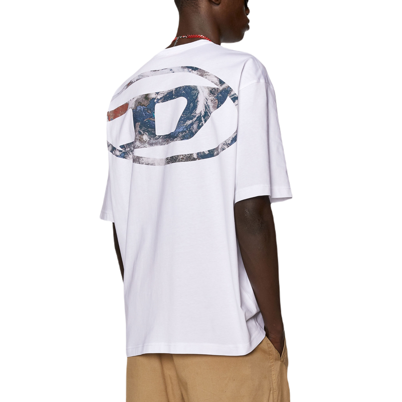 T-WASH-L6 T-SHIRT WITH PLANET LOGO PRINT