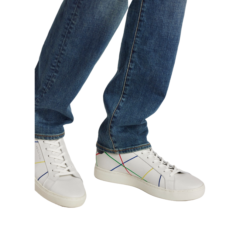 MENS SHOE REX WHITE MULTI ABSTRACT